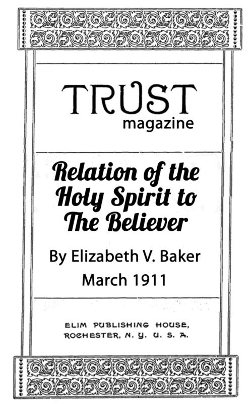 Relation of the Holy Spirit to the Believer